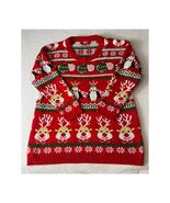 V28 Christmas Sweater Women’s XL Red Penguin Reindeer Holiday Knit - $439.75 MXN