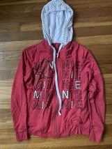 Disney Minnie Mouse Zip Up Hoodie Size XSmall Womens Red White - $11.39