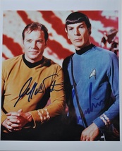 STAR TREK CAST SIGNED PHOTO X2 - William Shatner , Leonard Nimoy w/COA - $389.00