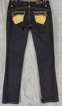 Coogi Jeans Womens 9 / 10 Dark Blue Denim Distressed Studded Vintage Y2K Pants - £46.71 GBP