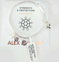 Alex and Ani Birthstone Expandable Bangle April Clear Crystal Charms Silver - £13.21 GBP