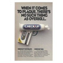 Check-Up Toothpaste Print Ad 1986 Vintage 80s Retro Dental 5x8” - £6.85 GBP