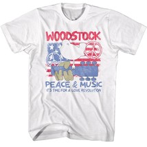 Woodstock Star-Spangled Peace &amp; Music Men&#39;s T Shirt - £26.73 GBP+