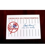 FRED BENGIS 1961 YANKEES WSC BAT BOY SIGNED AUTO HEROES IN PINSTRIPES CA... - £93.47 GBP