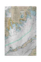 Betsy Drake Buzzards Bay, MA Nautical Map Kitchen Towel - £23.73 GBP