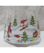 Yankee Candle Clear Crackle Jar Shade J/S Christmas Winter CRACKLE GNOMES - $69.95 CAD