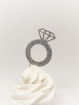 Diamond cupcake toppers, diamond toppers, wedding cupcake toppers - $7.91