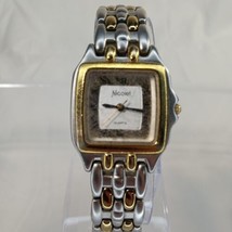 Nicolet Tank Watch Women 19mm Gold Tone NC 2045 10-IL32 New Battery 7.5&quot; - $39.95