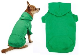 Bright Green Dog Hoodies High Quality Cotton Blend Kangaroo Pocket Sweatshirt - £23.00 GBP+