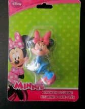 Disney Minnie Mouse Fun PINK Bow PVC Keychain Key Ring Chain 3&quot; W/ Pkg New! - £5.12 GBP
