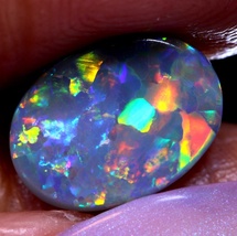 1.35ct dark opal flagstone harlequin - £486.48 GBP