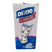 Dixie Bath Cups 3 oz Dots Pink Beige Disposable 200 Count New Open Box - £21.67 GBP