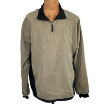 Zero Restriction Men’s Large Beige Golf Windbreaker 1/4 Zip Pullover Jacket - $40.58