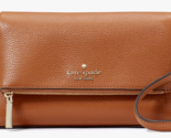 Kate Spade Leila Mini Zip Crossbody Bag Brown Leather Purse KE487 NWT $3... - $118.79