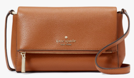 Kate Spade Leila Mini Zip Crossbody Bag Brown Leather Purse KE487 NWT $329 FS - £85.44 GBP