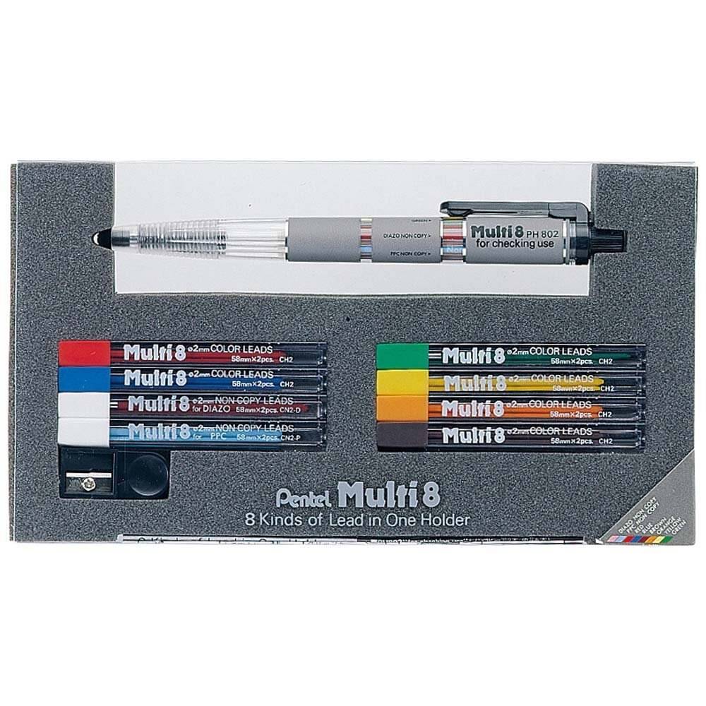 Pentel PH802ST Pencil Lead Holder and Lead Set, Multi 8 Set Japan Free ship - $32.82