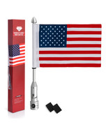 Diamond Plate Motorcycle Flag Pole Kit with USA Flag - $47.95 CAD