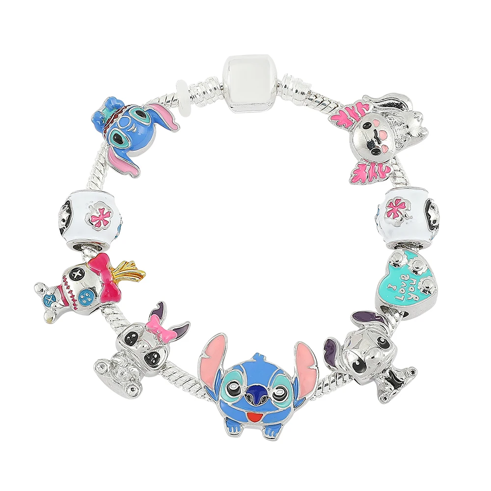 Anime Stitch Bracelet Bangle Silver Color -United States 19cm Stitch Bra... - €4,09 EUR