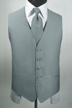 Luxury Herringbone 1 Vest and Necktie Set - $148.50