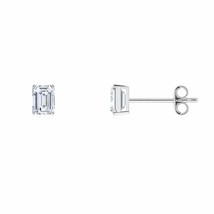 Lab-Grown Diamond Solitaire Stud Earrings in Sterling Silver (4x3mm, 0.38 Ct) - £355.83 GBP
