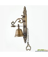 Victorian Solid Brass Door Bell Knocker - Antique Gate Front Doorbell - ... - £35.39 GBP