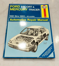Haynes 1991 Thru 1995 Ford ESCORT/MERCURY Tracer Automotive Repair Manual Good - $9.46