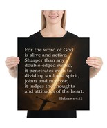Hebrews 4:12 Poster – Word of God Is Living and Active – Christian Wall Art - €17,66 EUR