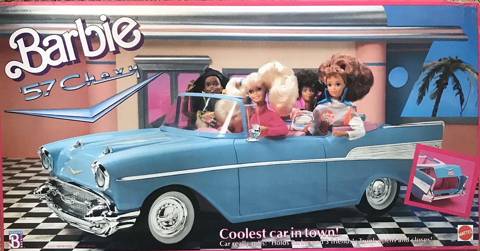 Barbie 57 Chevy Bel Air Convertible Car - Coolest Car in Town! (1989 Mattel Hawt - $430.68