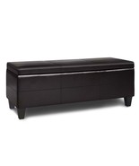 Afton Tanners Brown Storage Ottoman Bench - Compact &amp; Stylish - €226,41 EUR