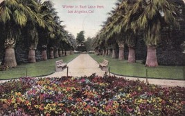Winter in East Lake Park Los Angeles California CA Postcard 1910 - £2.38 GBP