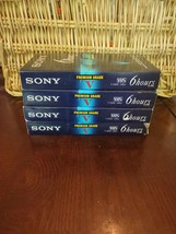 Set Of 4 Sony Premium Grade VHS 6 Hour T-120VE 246m - Used - $18.69