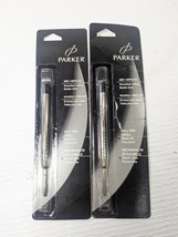 Parker Ball Pen Refill Black ink Fine point set 2 2001 Sanford #30315 ba... - £15.17 GBP