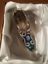 Decorative Miniature Metal Shoe with small stones - Vintage Collectible - £40.21 GBP