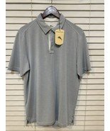 Men’s Tommy Bahama Sail Fish Blue Gray Short Sleeve Polo Shirt Large New - £31.59 GBP