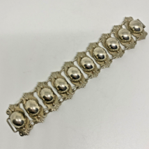 Vintage 850 Silver Mexico MHV Bracelet Modernist Mid Century Jewelry Chunky - £155.87 GBP