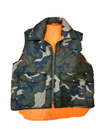 Camo Camouflage Blaze Orange Medium Hunting Vest Reversible Pockets - £14.73 GBP