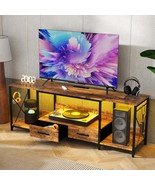 TV Stand w/ LED Lights, Power Outlets, Drawers for 65-75&quot; TVs - $2,962.77 MXN