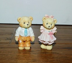 Cherished Teddies LOT 2 Figurine Child Of Pride Child Of Love 1993 Boy Girl - $9.89