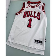 Derrick Rose Chicago Bulls Adidas Jersey Swingman White Sewn NBA Youth M 10-12 - £38.91 GBP