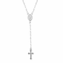 Tassel Silver Chain Cross Alloy Necklace 19&quot; - £12.38 GBP