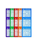Bingo Game Cards - 3 Cards - 100 Sheets In Mixed Colors - £22.01 GBP