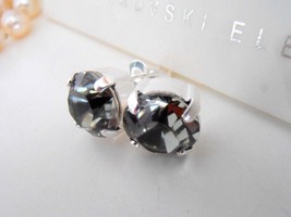 Swarovski Earrings / Black Diamond Crystal Studs / Pierced Post Earrings / Brida - £14.38 GBP