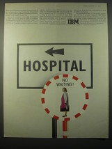 1965 IBM Computers Ad - Hospital No Waiting - $18.49