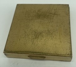 VTG Vanity Powder Compact Gold Tone Mirror  USA Square - £8.43 GBP