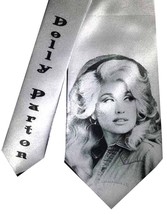 2016 Arrival - Dolly Parton White Satin Necktie - Young Dolly Pin Up Country - £29.72 GBP