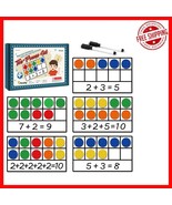 Upgraded Magnetic Ten-Frame Set for Kids - 5 Frames, 55 Counters &amp; Learn... - $643.33 MXN