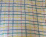 Vintage Beacon woven knit baby blanket pastel Plaid pink blue yellow WPL... - $43.00