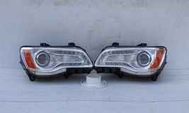 11-14 Chrysler 300C Halogen Projector Headlight Lamp Set L&R POLISHED image 7