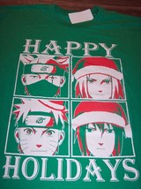 Shonen Jump Naruto Shippuden Anime Christmas Holidays T-Shirt Mens Medium New - £15.82 GBP