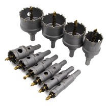 REETAI-FOUR 10Pcs TCT Hole Saw Kit,Tungsten Carbide Tipped Hole Saw, 5/8&quot;-2-1/8” - £56.25 GBP